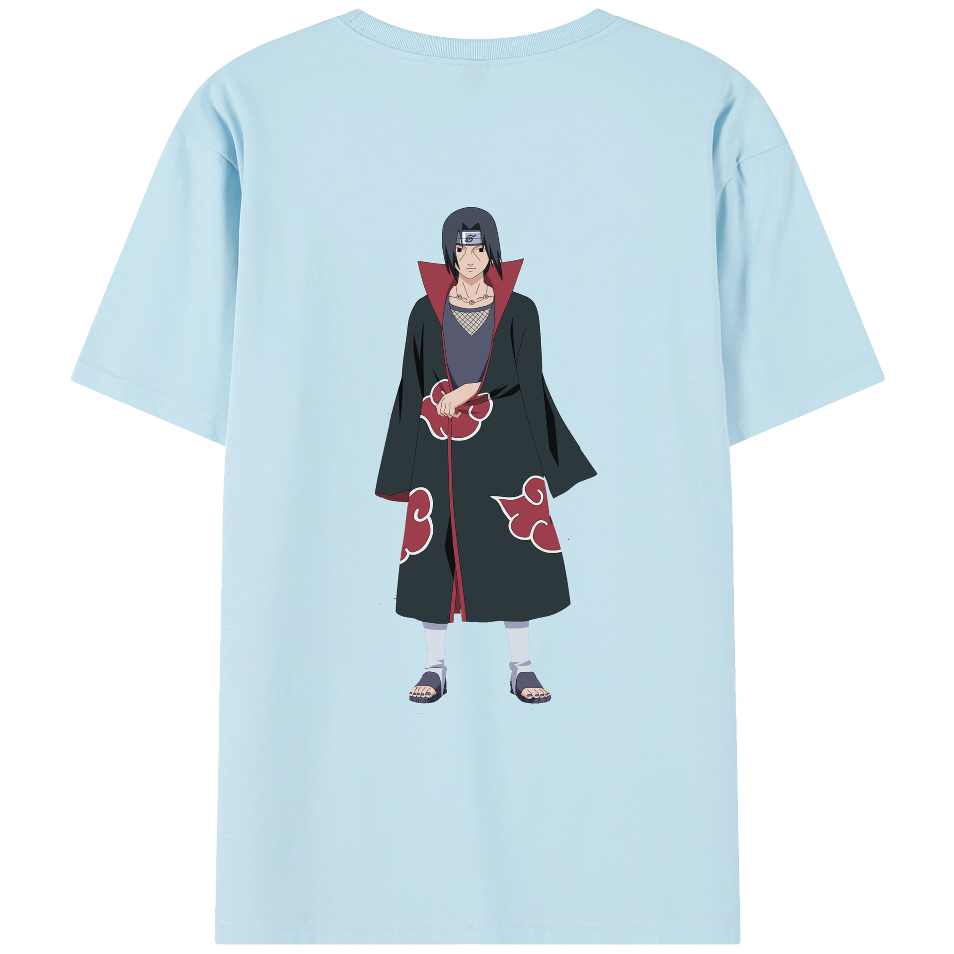 （画像用） NARUTO -ナルト- うちは イタチ Uchiha Itachi 綿100％半袖Tシャツ（背面プリント）
